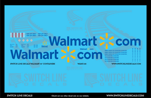 N Scale Walmart 53' Container Decal Set