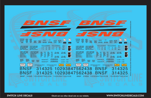 O Scale BNSF Automax Autorack Decal Set
