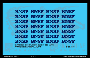 HO Scale BNSF Locomotive Blue Patching Decal Set