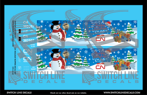 N Scale Canadian National Holiday Hopper Wrap Decal Set