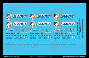 HO Scale Swift Intermodal Containers Decal Set