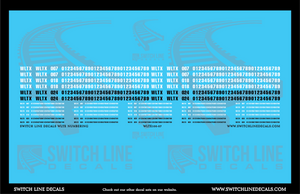 HO Scale WLTX Freight Car Patching Decal Set